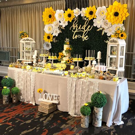 sunflower wedding shower decorations|sunflower themed bridal shower ideas.